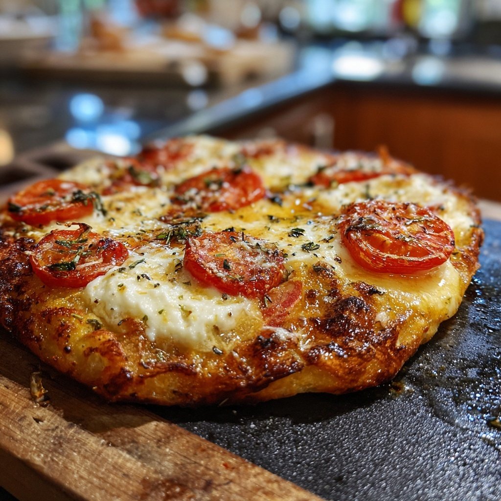 Knusprige Grill-Pizza mit Tomate & Mozzarella