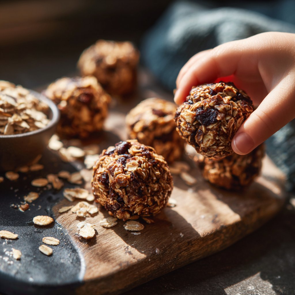 Zuckerfreie Snacks mit Hafer und Kakao
