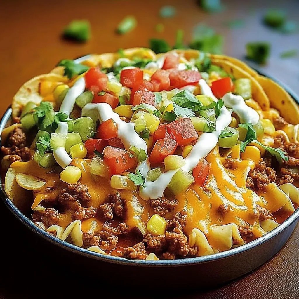 Käsiger Taco Nudelauflauf