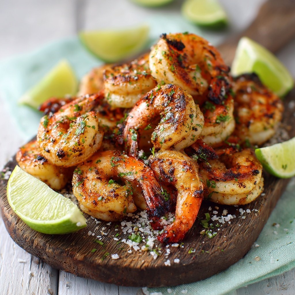 Gegrillte Garnelen Mit Limetten Marinade