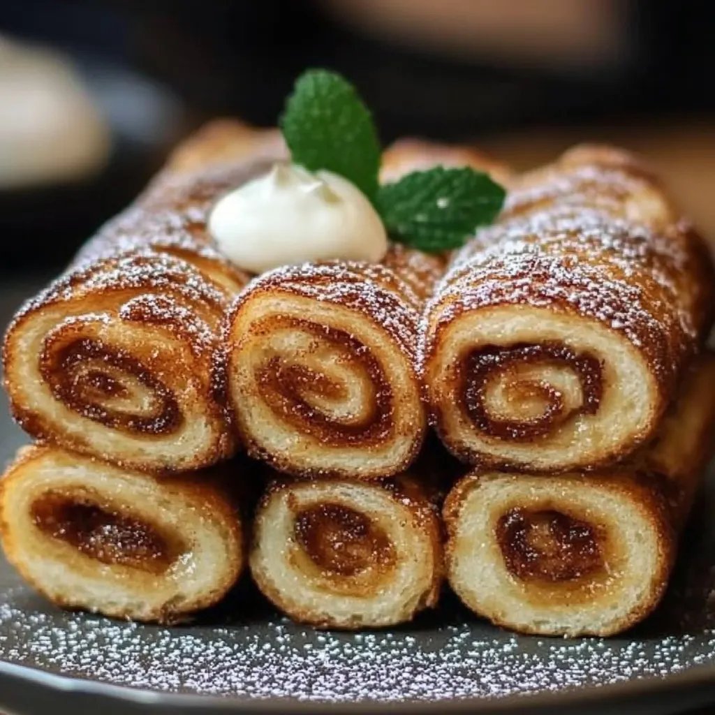 Zimtschnecken-French-Toast-Röllchen