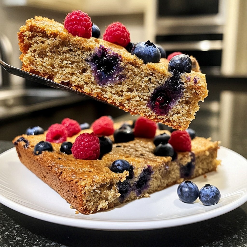 Bananenbrot mit Beeren