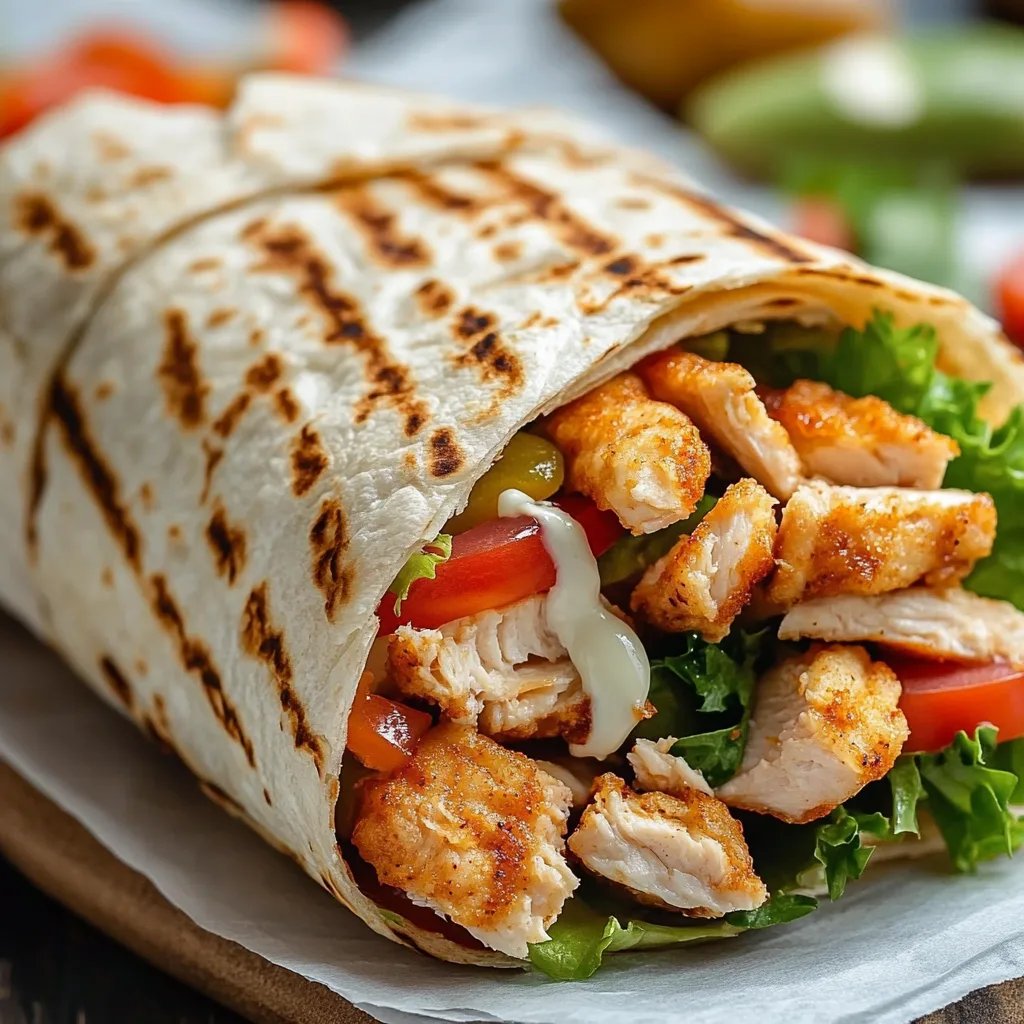 Knuspriger Chicken Ranch Snack Wrap
