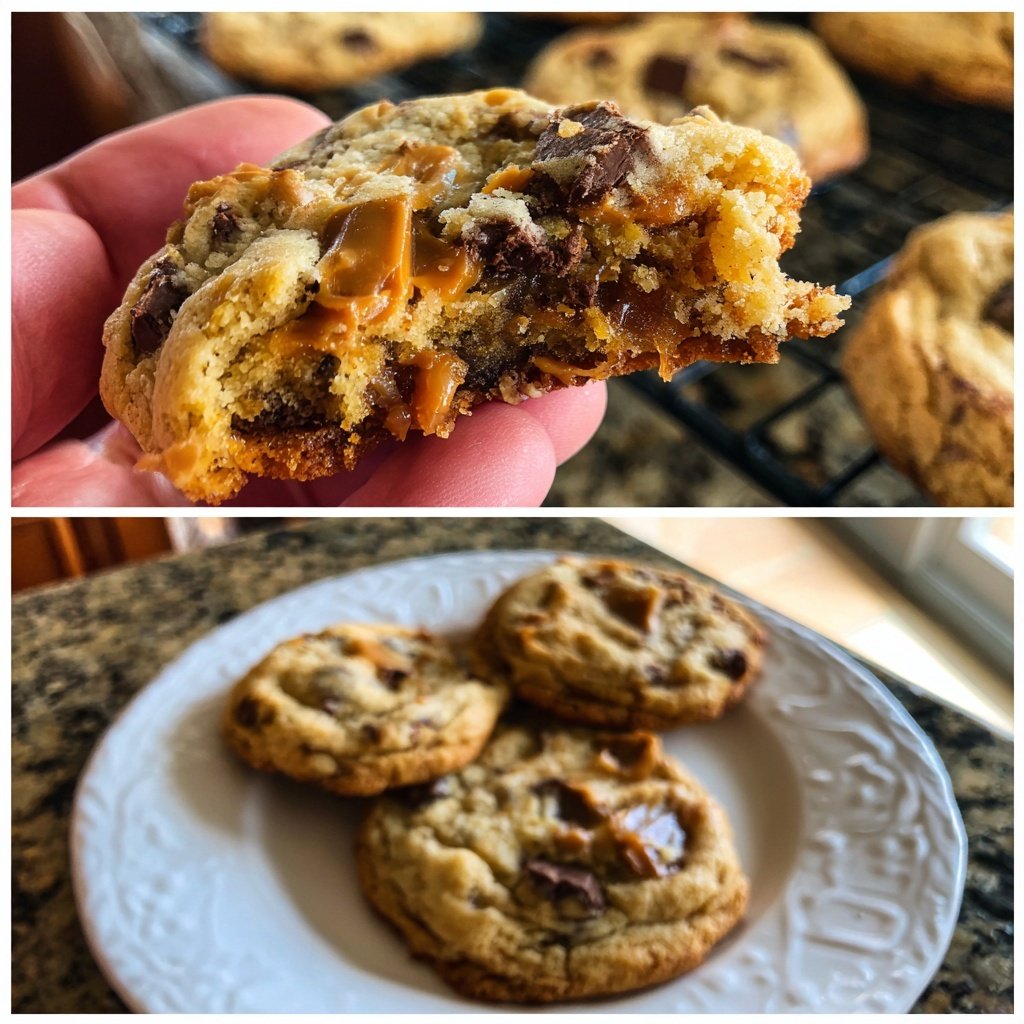 Cookies mit Karamellstückchen