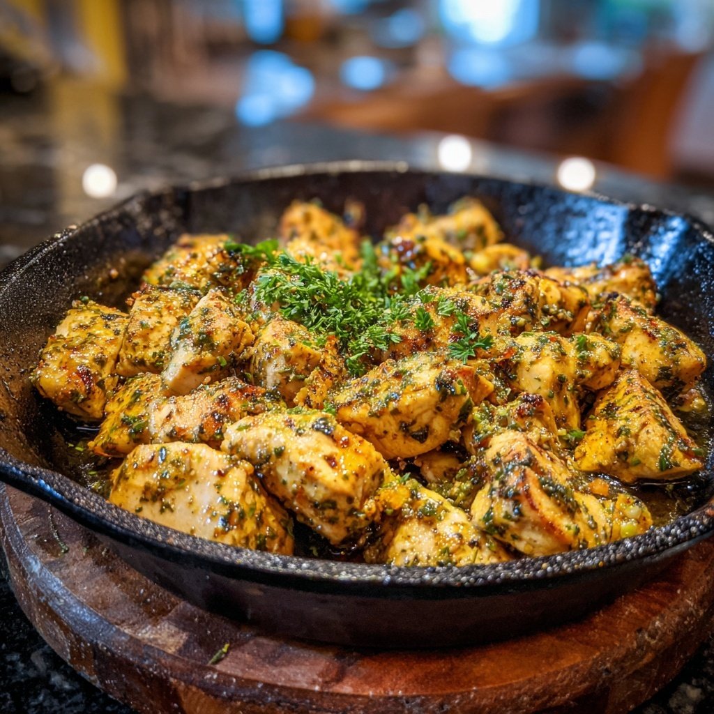 Kalorienarme Hähnchenpfanne Mit Zitronen Kräutern