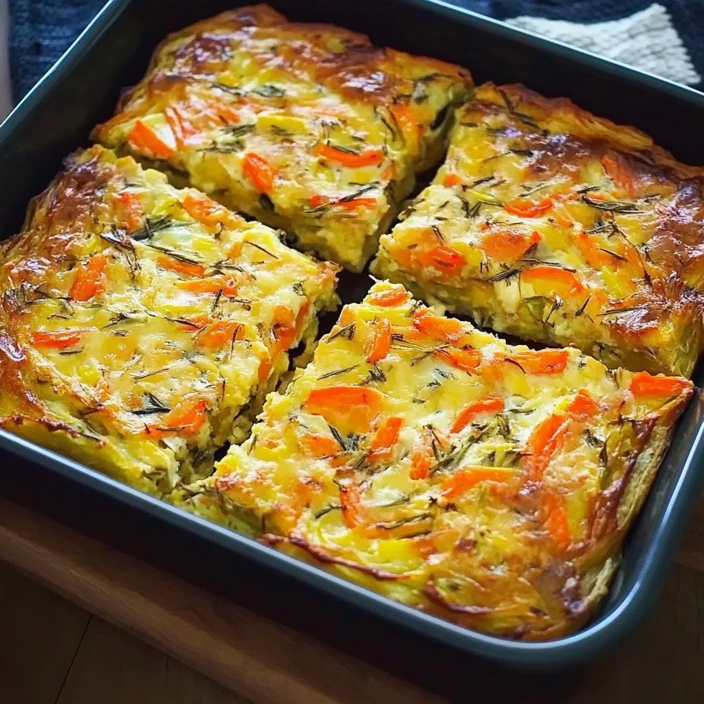 Gesunder Gemüsekuchen mit Käse