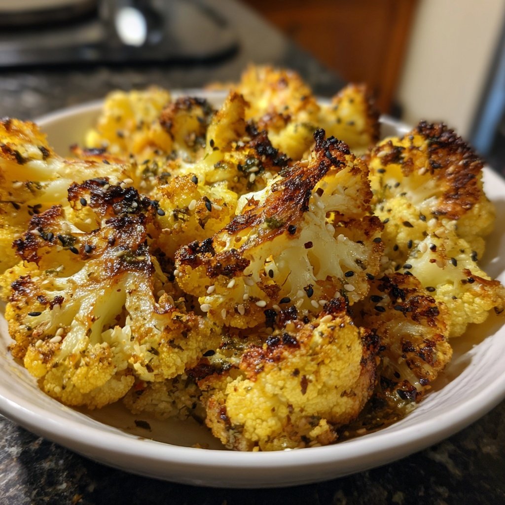 Blumenkohl mit Sesam aus dem Ofen