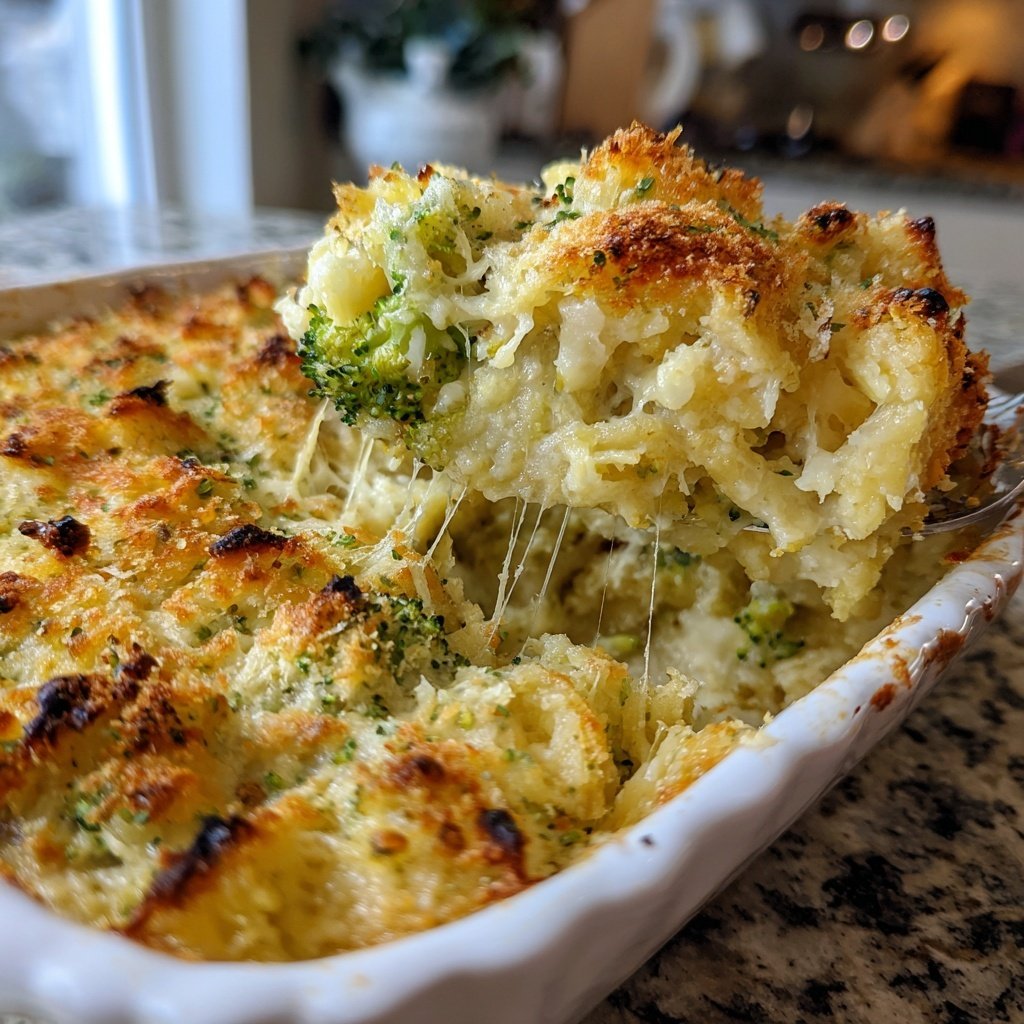 Brokkoli Auflauf Mit Käse Und Sahne