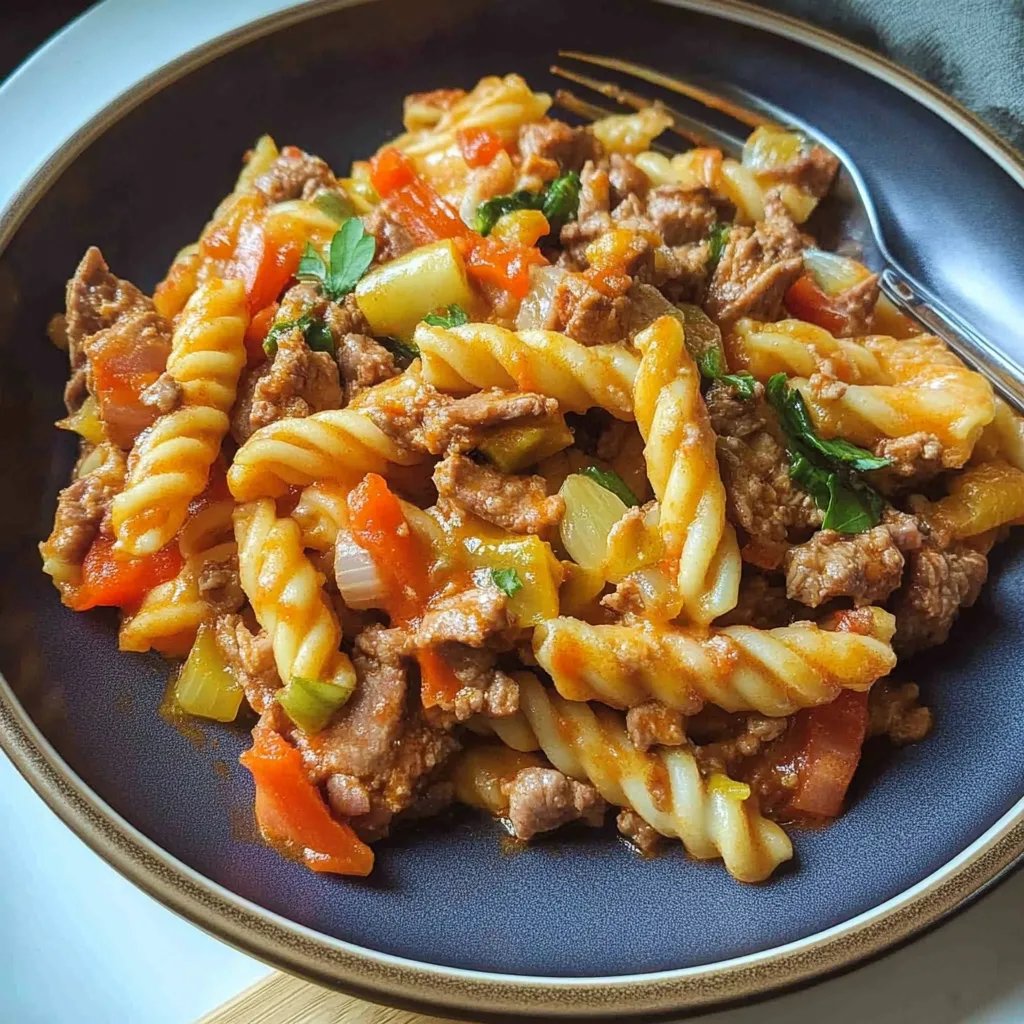 Nudelauflauf mit Hackfleisch und Gemüse