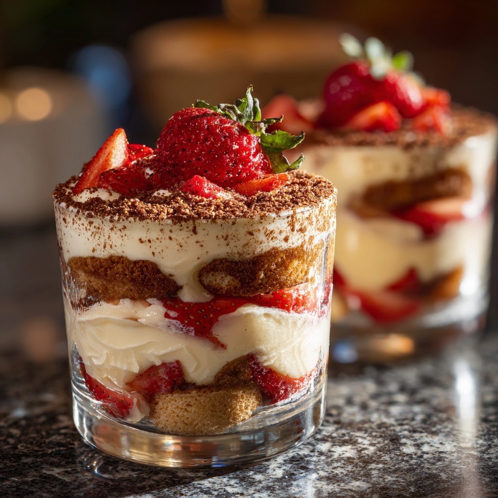 Erdbeer Tiramisu Im Glas