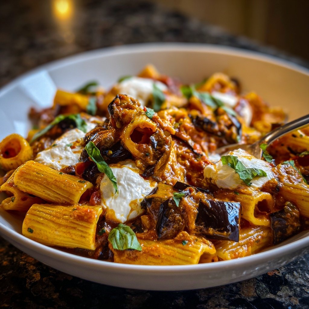Internationale Küche Italienische Pasta alla Norma