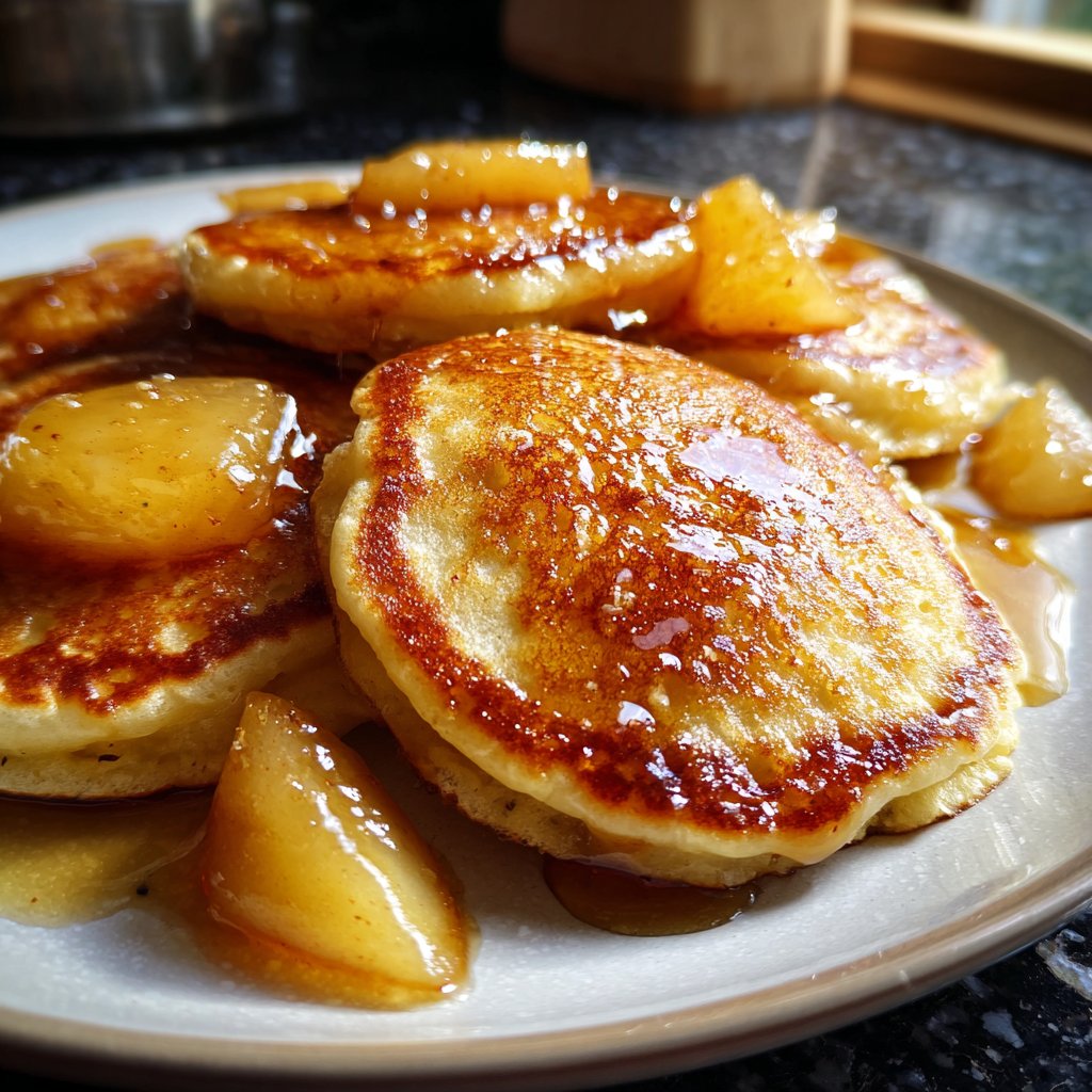 Pfannkuchen mit Birnen