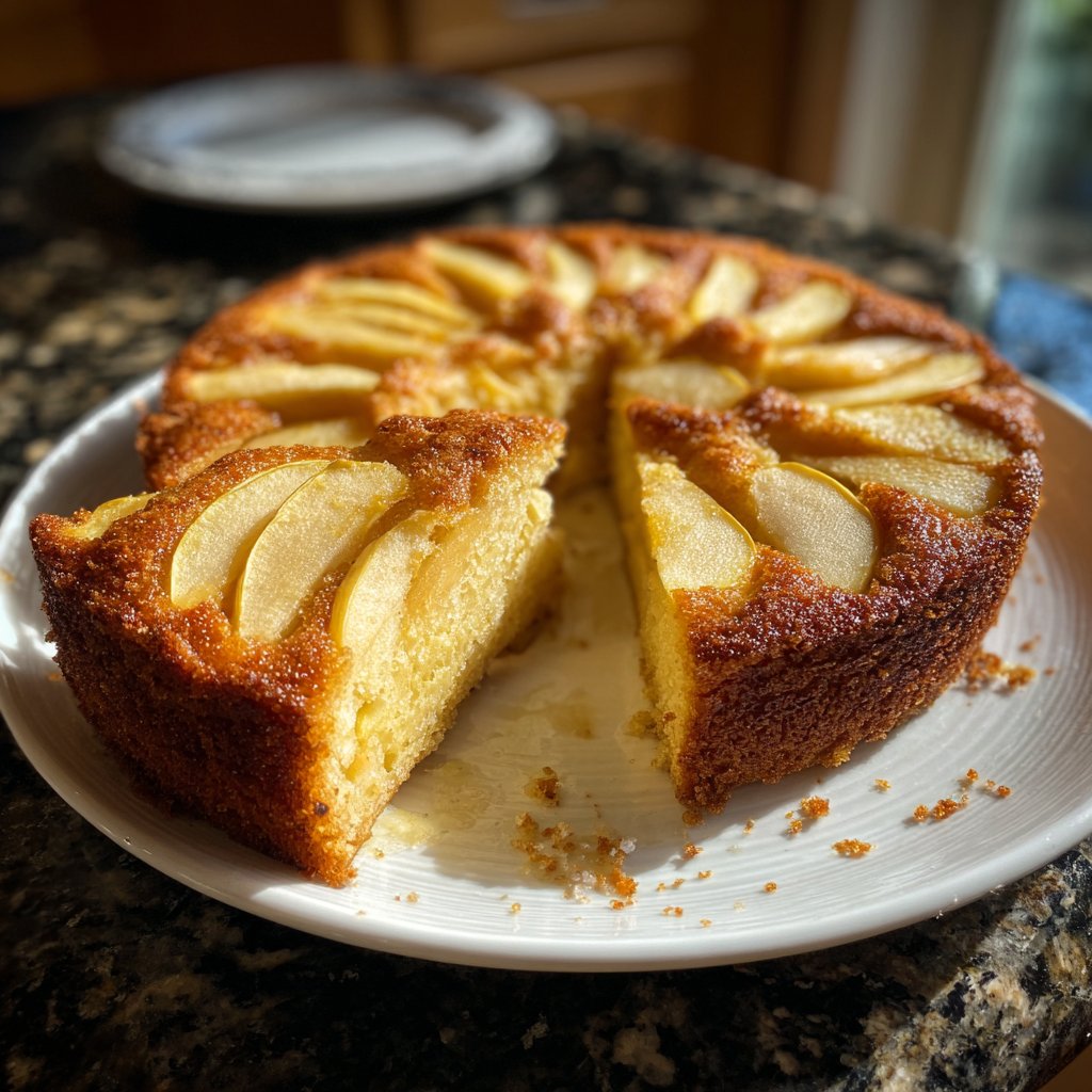 Blechkuchen mit Apfelspalten