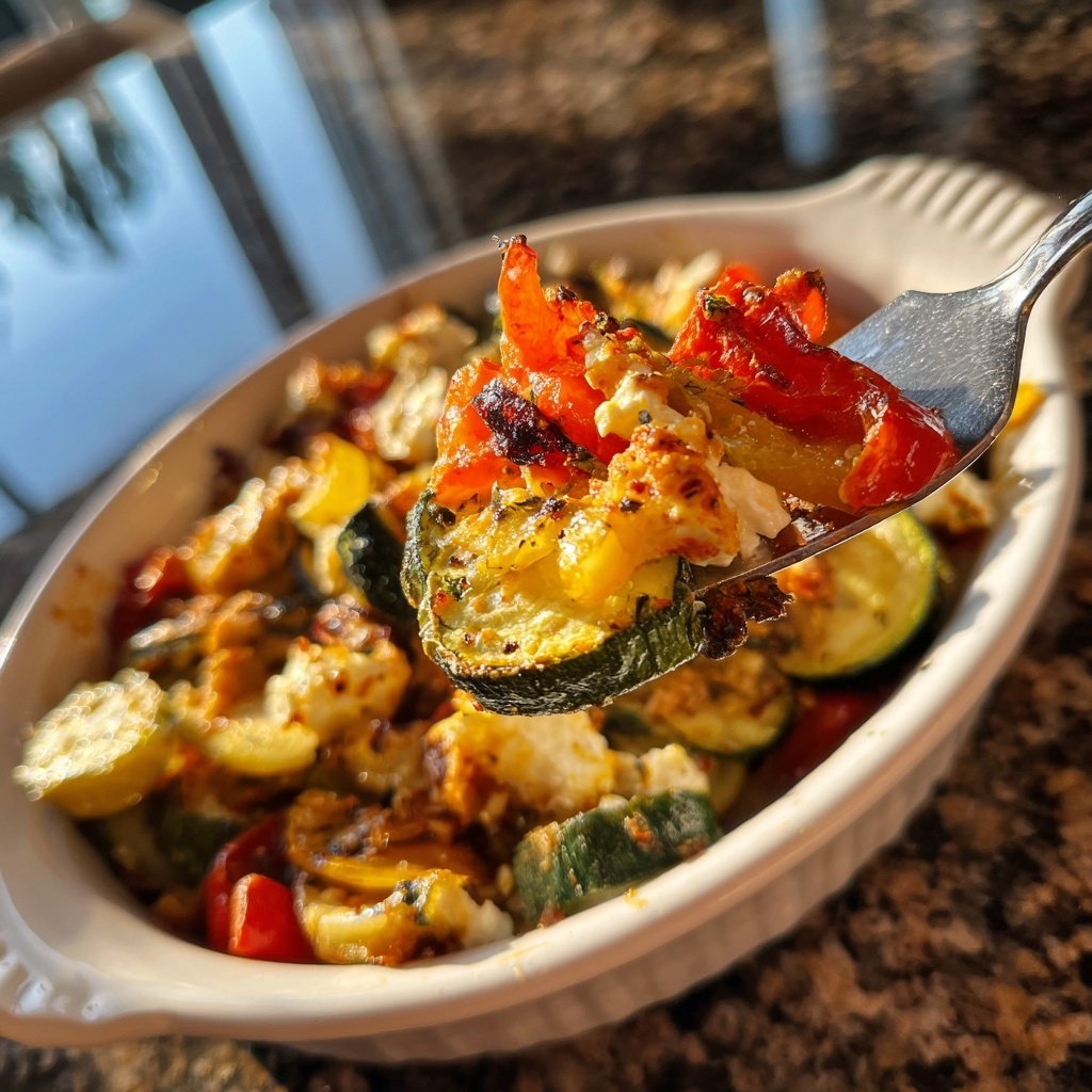 Gesund & Leicht Mediterrane Gemüsepfanne mit Feta