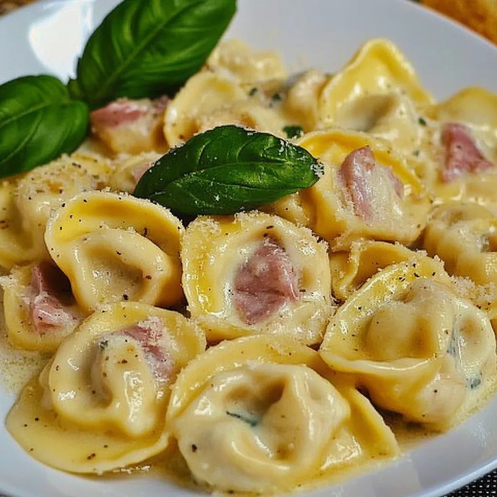 Tortellini alla Panna in selbst gemachter Schinken Sahne Soße