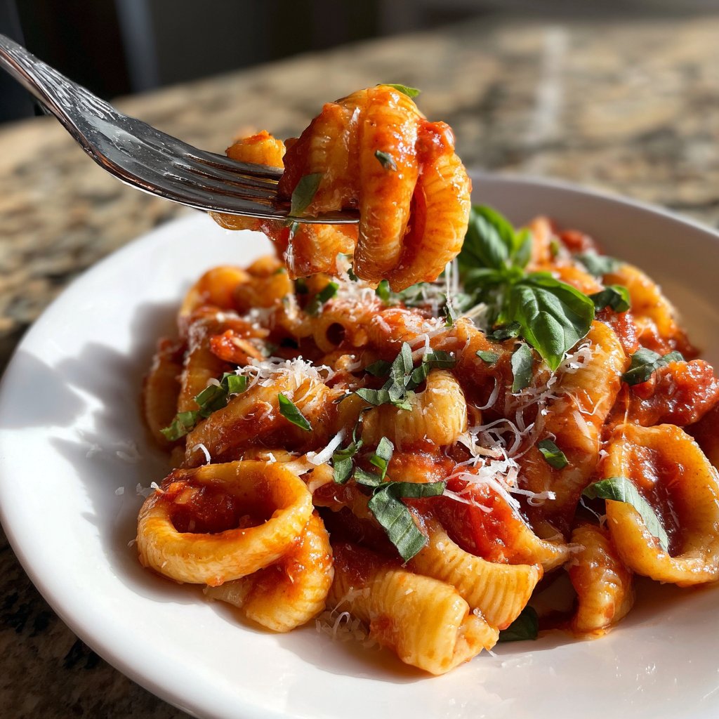 Romantisches Abendessen mit Pasta