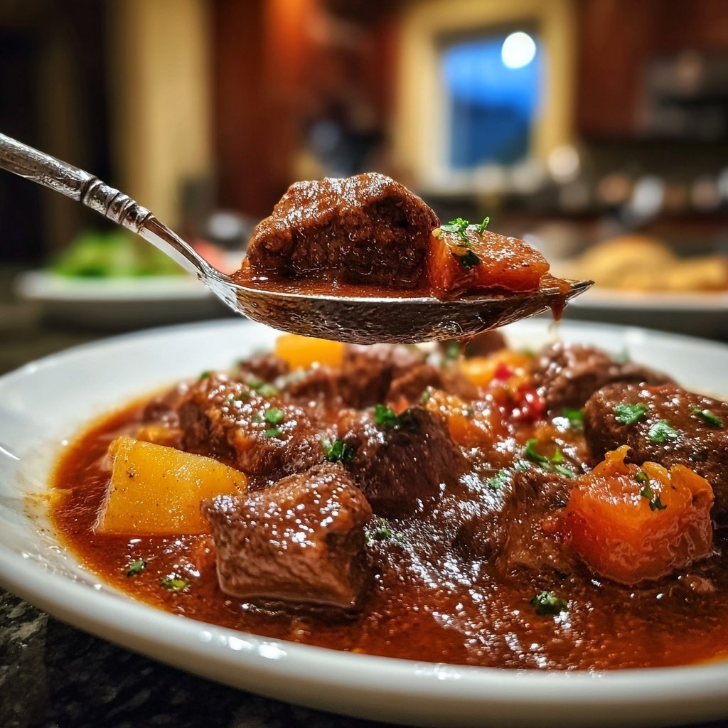 Omas Gulasch Rezept mit Rotwein