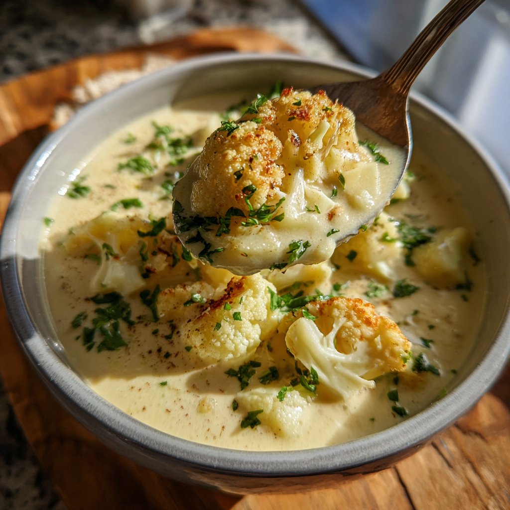 Blumenkohlsuppe mit Petersilie