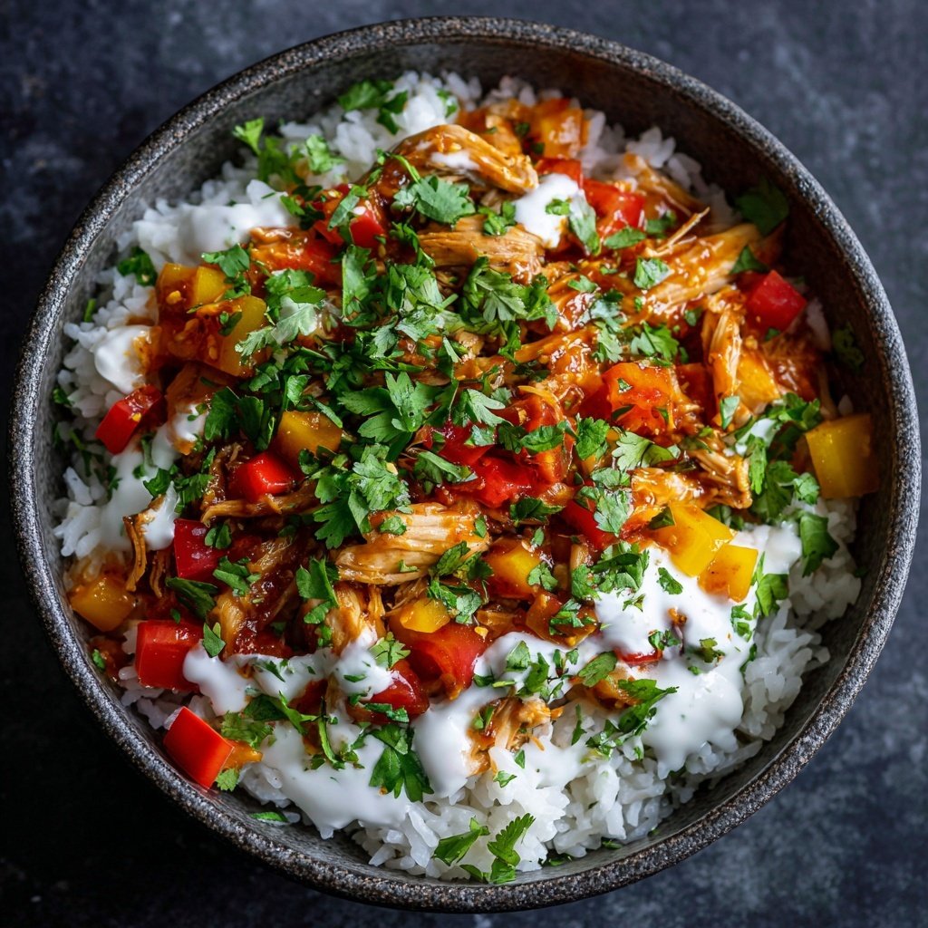 Kalorienarme Hähnchen Bowl Mit Reis