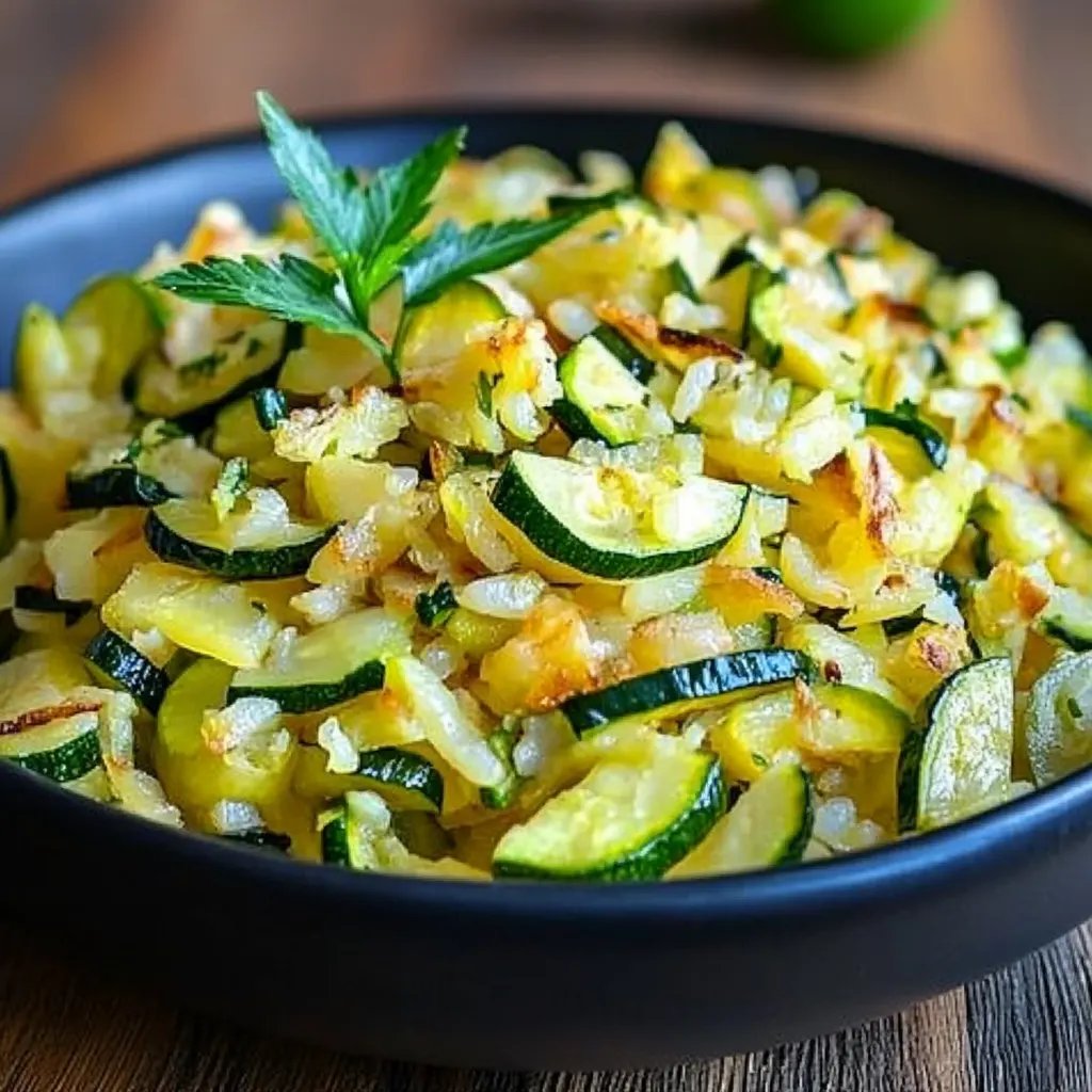 Zucchini-Reis-Pfanne