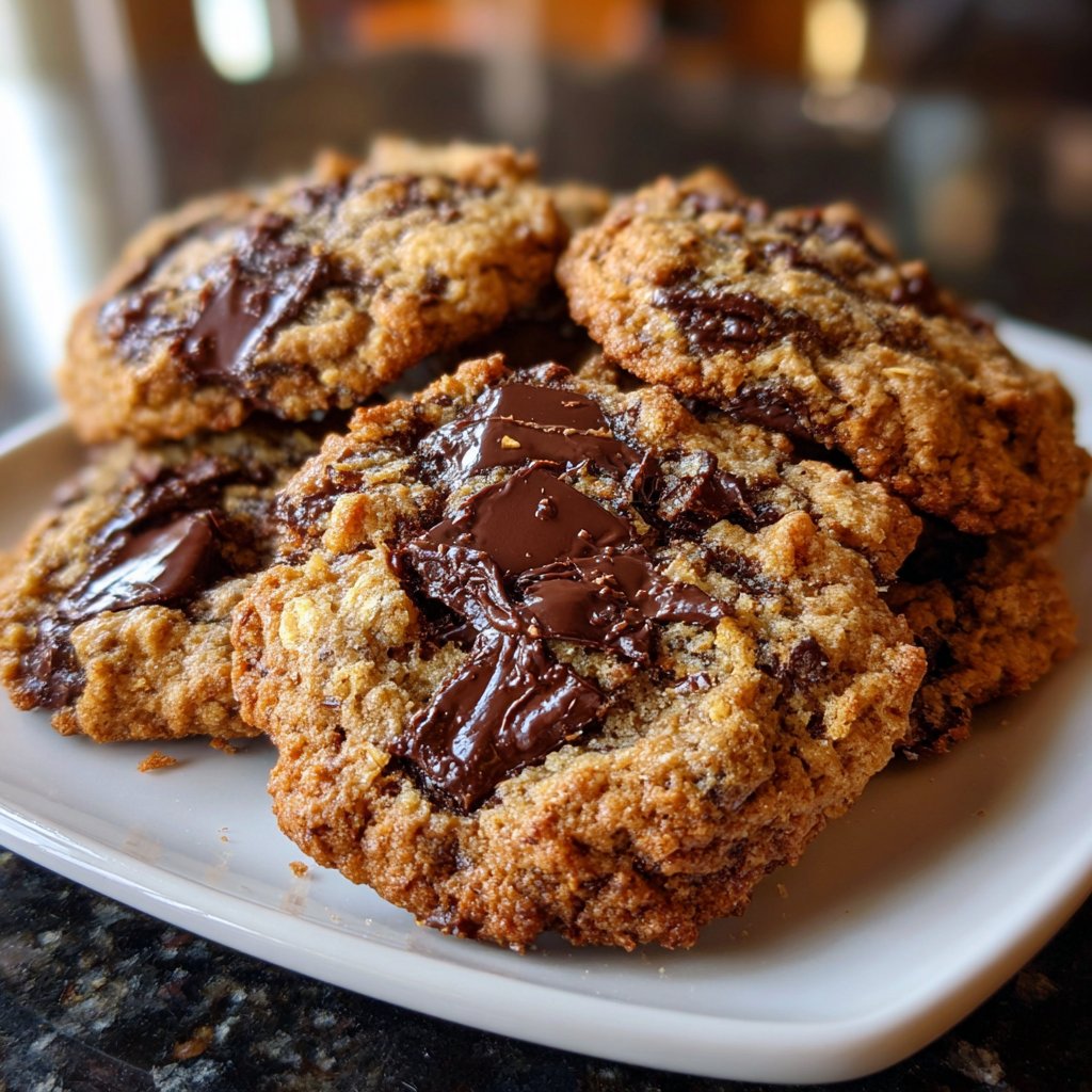 Cookies mit Haferflocken und Schokolade