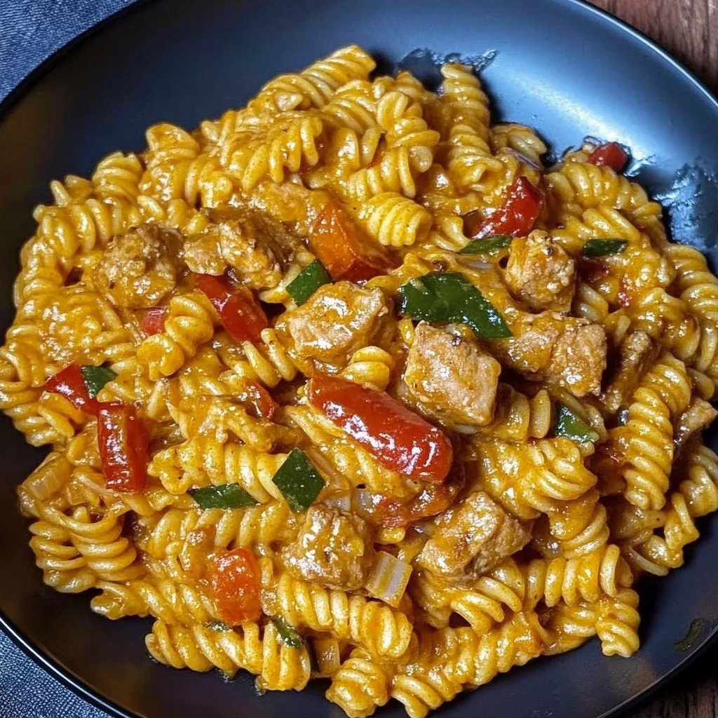 Cremige Hähnchen-Fajita-Pasta